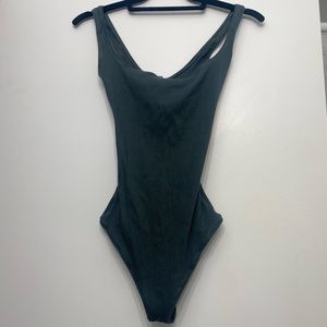 Skims // color deep sea thong rubbed bodysuit